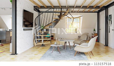 modern home interior. 113157518
