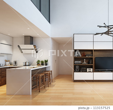 modern living interior 113157525