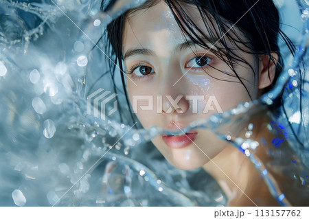 潤い美肌・女性モデル「Ai生成画像」 113157762