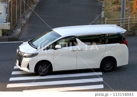 白いミニバン 113158083