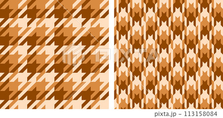Plaid seamless vector pattern with hounds tooth. 113158084
