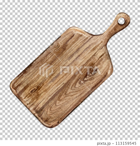 wooden cutting board isolated 113159545