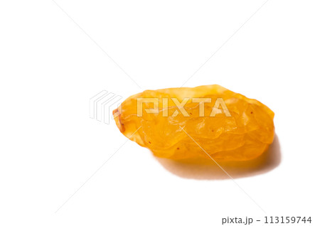 Falling yellow raisins isolated on white background with clipping path Falling yellow raisins isolated on white background with clipping path 113159744