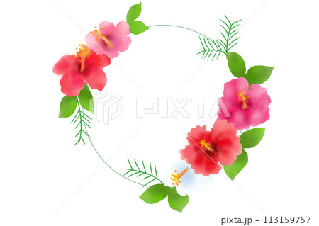 ハイビスカスの花の輪 ハイビスカスの花の輪 113159757