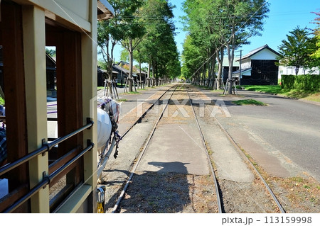 北海道開拓の村 馬車鉄道の風景 北海道開拓の村 馬車鉄道の風景 113159998