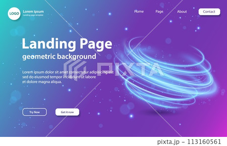 Geometric Background with Dynamic Shapes Composition, Vector Illustration Geometric Background with Dynamic Shapes Composition, Vector Illustration 113160561