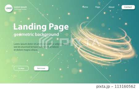 Geometric Background with Dynamic Shapes Composition, Vector Illustration 113160562