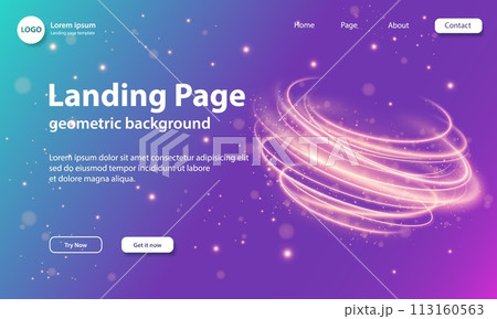 Geometric Background with Dynamic Shapes Composition, Vector Illustration Geometric Background with Dynamic Shapes Composition, Vector Illustration 113160563