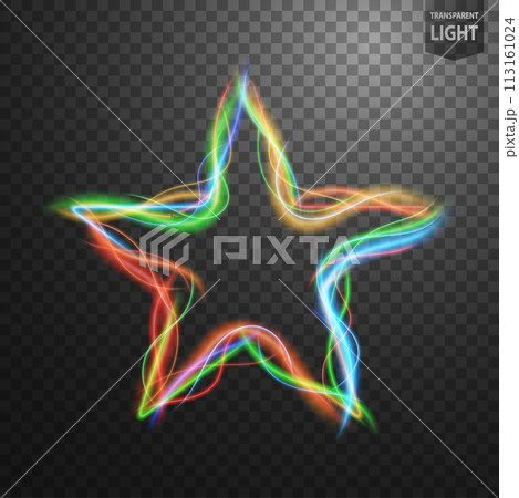 Abstract Colorful Light Star, Isolated and Easy to Edit, Vector Illustration 113161024