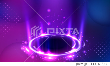 Rotating Violet Rays with Sparks Background. Suitable For Product Advertising, Product Design, and Other, Vector Illustration 113161355