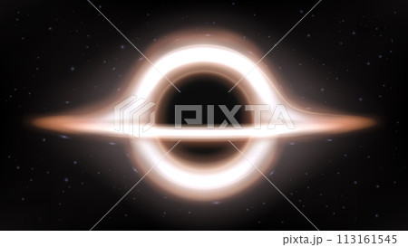 Gargantua Black Hole, Space Concept, Vector Illustration 113161545