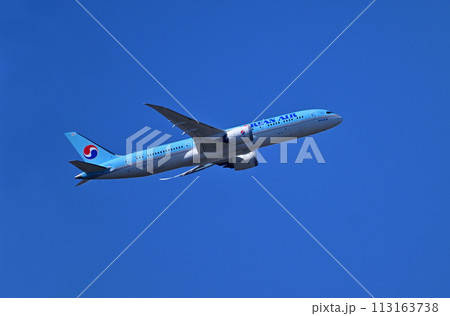コリアンエアーB787-9離陸上昇 コリアンエアーB787-9離陸上昇 113163738