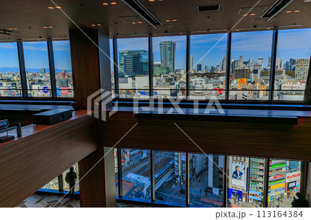 東京　渋谷スクランブルスクエア12階 展望フロアからの眺め 113164384