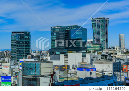 東京 渋谷スクランブルスクエア12階 展望フロアからの眺め 東京 渋谷スクランブルスクエア12階 展望フロアからの眺め 113164392