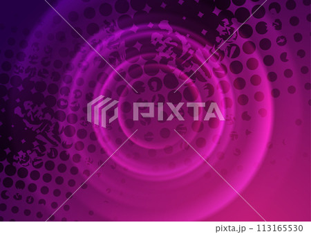Bright purple smooth blurred circles and halftone abstract background 113165530