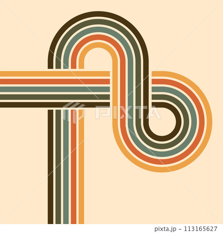 Halftone stripe texture background. Vintage colors poster, 70s retro striped pattern flat vector background illustration. Abstract retro backdrop Halftone stripe texture background. Vintage colors poster, 70s retro striped pattern flat vector background illustration. Abstract retro backdrop 113165627