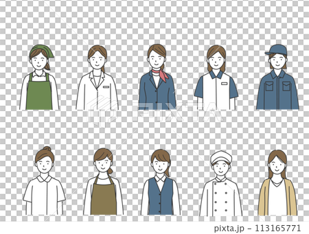 Set of women of various professions Set of women of various professions 113165771