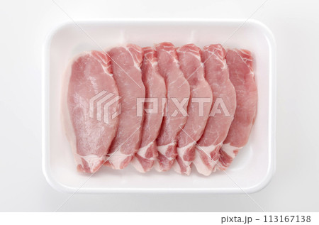ポークステーキ肉(ロース) ポークステーキ肉(ロース) 113167138