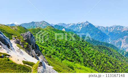 夏の燕岳登山(燕山荘~燕岳山頂:槍ヶ岳方面の眺め) 夏の燕岳登山(燕山荘~燕岳山頂:槍ヶ岳方面の眺め) 113167148