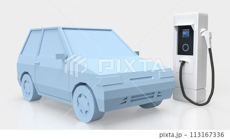 The Ev station for electric car concept 3d rendering 113167336