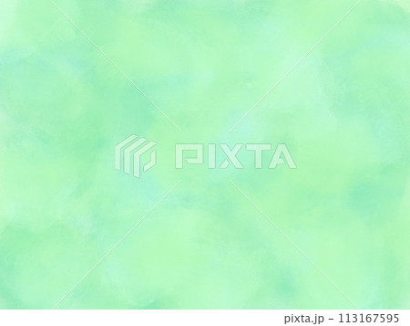 不透明水彩風：粗いペイント：緑 113167595