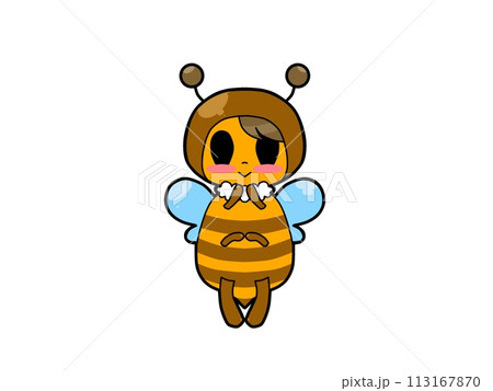 ミニキャラ風ミツバチ 113167870