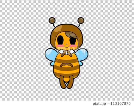 ミニキャラ風ミツバチ 113167870