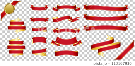 紅絲帶banner設計素材 紅絲帶banner設計素材 113167930