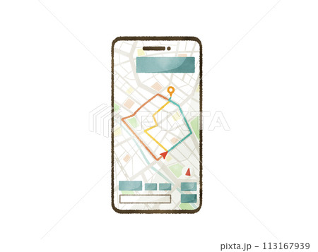 複数ルートを表示するスマートフォンのナビアプリ 複数ルートを表示するスマートフォンのナビアプリ 113167939