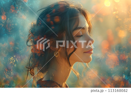 祈る女性のポートレート8 AI生成画像 祈る女性のポートレート8 AI生成画像 113168082