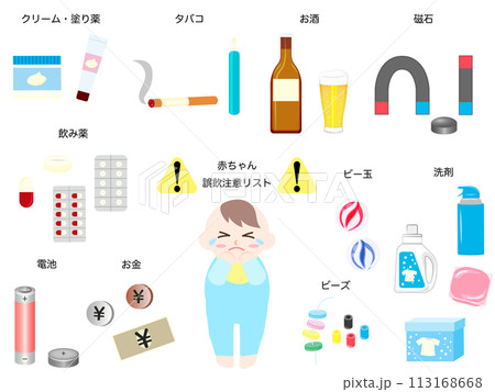 赤ちゃん誤飲注意リスト 113168668