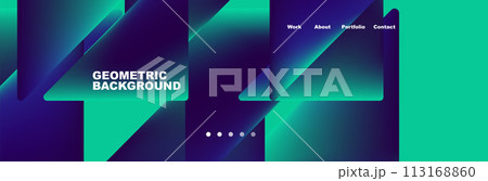 Triangle minimal web site page background design. Vector Illustration For Wallpaper, Banner, Background, Card, Book Illustration, landing page 113168860