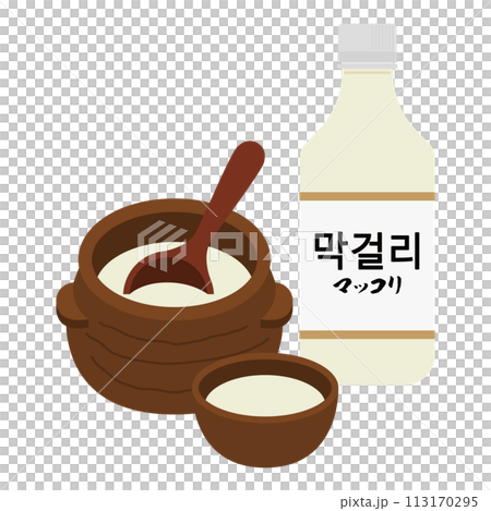 Illustration of makgeolli Illustration of makgeolli 113170295