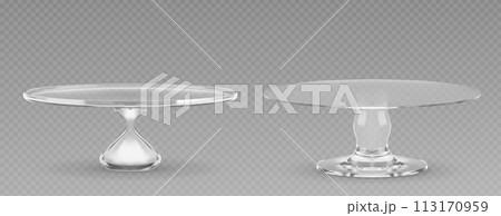 3d glass cake table tray stand for dessert vector 3d glass cake table tray stand for dessert vector 113170959