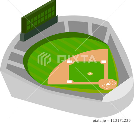 アイソメトリック風野球場スタジアム 113171229