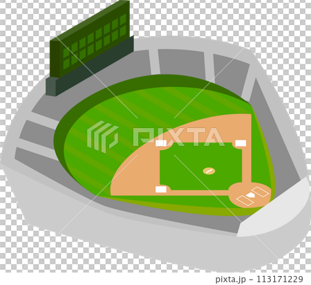 等距風格棒球球場球場 113171229