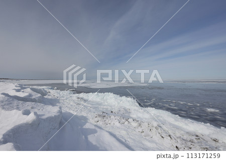 北海道イクシナ海岸冬景 113171259