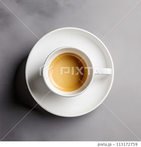 coffee cup top view closeup 113172759