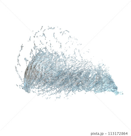 3d water splash transparent, clear blue water scattered around isolated. 3d render illustration 3d water splash transparent, clear blue water scattered around isolated. 3d render illustration 113172864