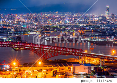大阪咲洲庁舎コスモタワー展望台からの夜景 113173201