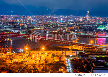 大阪咲洲庁舎コスモタワー展望台からの夜景 113173203