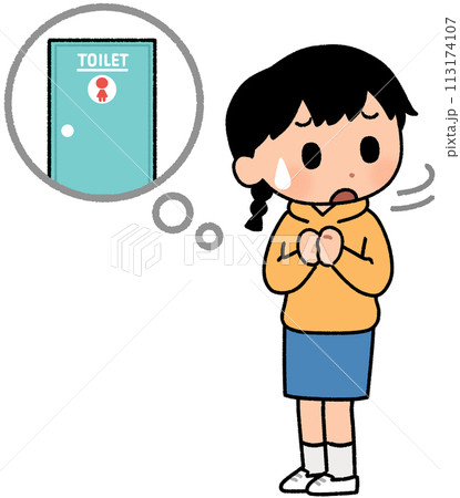 トイレを探す女の子 113174107
