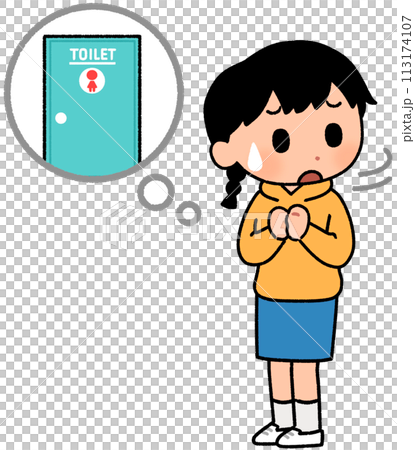 トイレを探す女の子 113174107