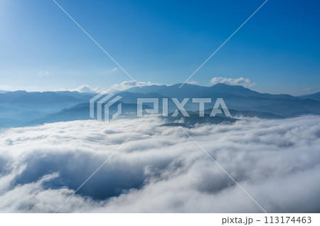 Beautiful morning Sunrise and Fog flow over mountain in Ai yerweng, Yala, Thailand Beautiful morning Sunrise and Fog flow over mountain in Ai yerweng, Yala, Thailand 113174463