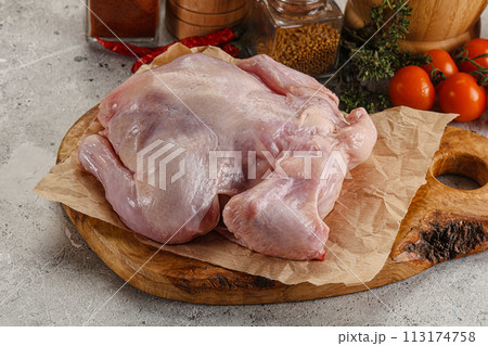 Raw small chicken Gherkin for cooking Raw small chicken Gherkin for cooking 113174758