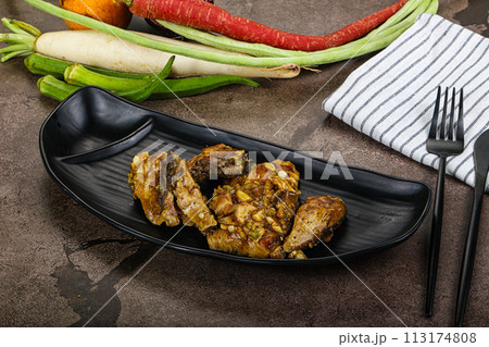 Roasted Tuna fish with spices Roasted Tuna fish with spices 113174808