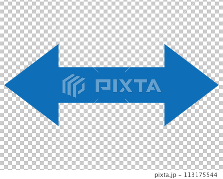 両矢印のアイコン 左右矢印 ダブル 青のイラスト素材 [113175544] - PIXTA