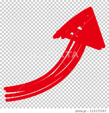 上升手寫箭頭紅筆 上升手寫箭頭紅筆 113175547