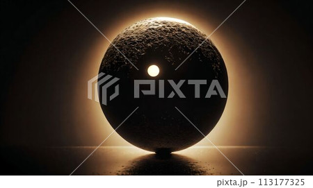 黒い空間にある球/Sphere in black space 113177325