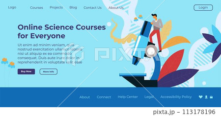 Online science courses for everyone, educationのイラスト素材 [113178196] - PIXTA